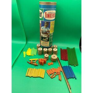 Tinkertoy: Junior Architect #136 in Original Canister: Incomplete.